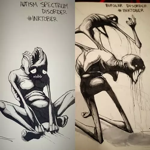 Ilustrasi 10 gangguan psikologis ini apik tapi memilukan