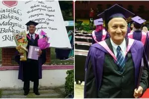 Pria ini baru dapat gelar sarjana di usia 69, kisahnya bikin mewek
