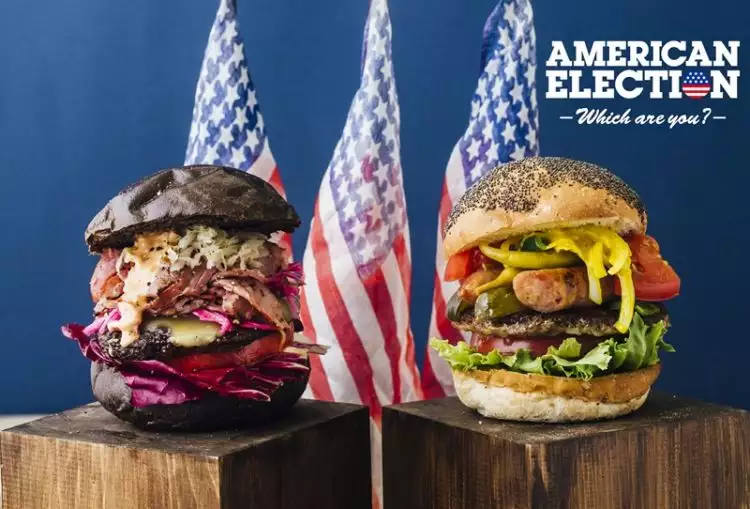 Terinspirasi Pilpres AS, restoran di Jepang ini sajikan burger unik