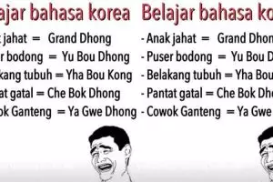 10 Meme Bahasa Korea ala Jawa ini dijamin bikin perut kamu mules