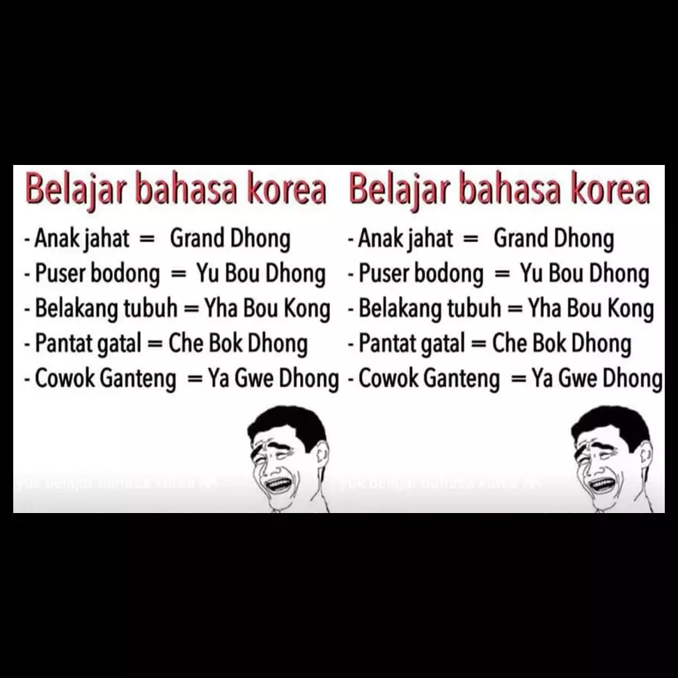 10 Meme Bahasa Korea ala Jawa ini dijamin bikin perut kamu mules