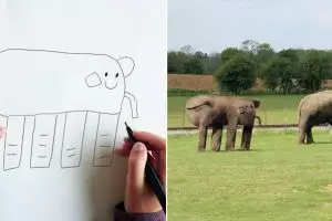 15 Karya editan seorang ayah ini terinspirasi sketsa anaknya, lucunya