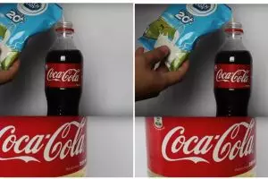 Ini yang terjadi kalau Cola dicampur susu lalu didiamkan beberapa jam