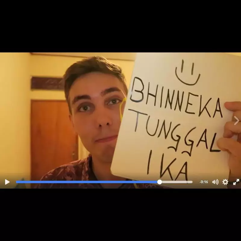 Pesan bule untuk orang Indonesia ini sadarkan pentingnya persatuan