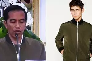 Jangan bilang-bilang, ini pemilik jaket bomber yang dipakai Jokowi