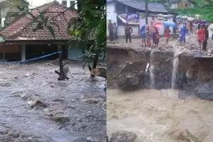 Ini foto-foto saat banjir bandang terjang Garut Selatan