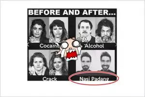 10 Foto bule sebelum & sesudah santap makanan Indonesia ini kocak