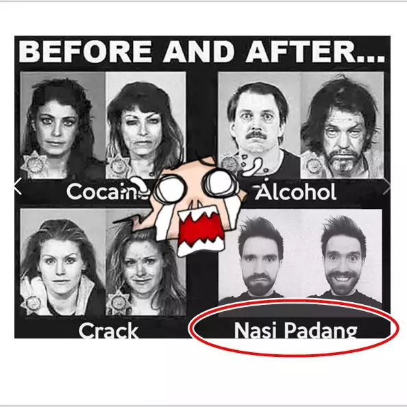 10 Foto bule sebelum &amp; sesudah santap makanan Indonesia ini kocak