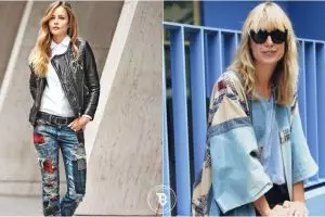 13 Inspirasi gaya patchwork denim yang tak lekang oleh waktu