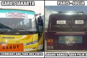 10 Meme pelesetan jurusan bus ini lucunya 'khaanmaen'