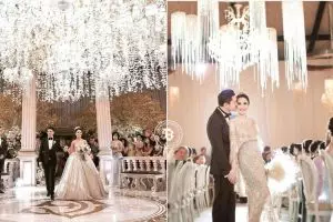 5 Pernikahan artis ini konsepnya ala negeri dongeng, mewah banget ya