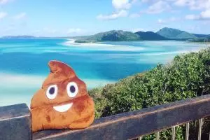 Wanita ini traveling bawa bantal bentuk kotoran manusia, jijik nggak?