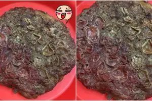 Hamburger di kantin sekolah ini bentuknya bikin mual, aman nggak ya?