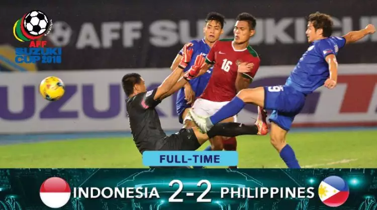 Sempat bikin 2 gol, Timnas Indonesia malah ditahan imbang Filipina