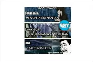 9 Meme 'disambar petir' yang bikin kamu cekikikan saat hujan