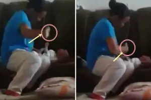 Wanita ini kejam, tampar pipi bayi yang menangis berulang kali