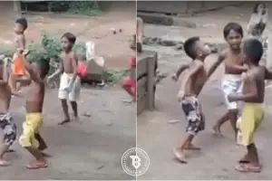 Aksi bocah telanjang dada lagi joget ini viral dan tuai pujian netizen