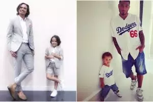 15 Foto kembaran baju ayah dan anak laki-lakinya ini kompak banget