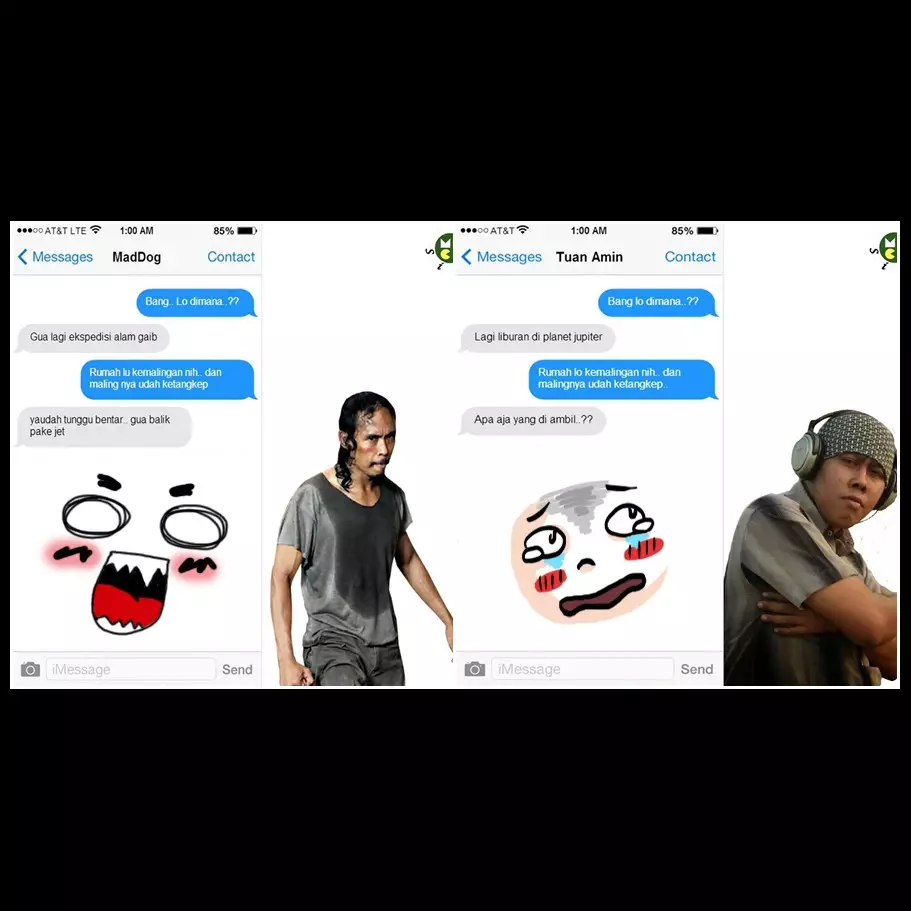 Begini reaksi 5 karakter meme hits saat dapat SMS rumahnya kemalingan
