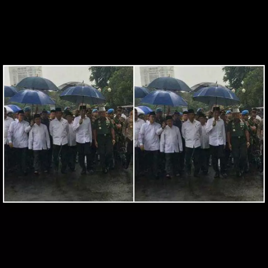 Heboh foto Jokowi di Aksi Super Damai ternyata persis foto Soekarno