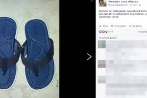 Jokowi pamer sandal baru, netizen heboh
