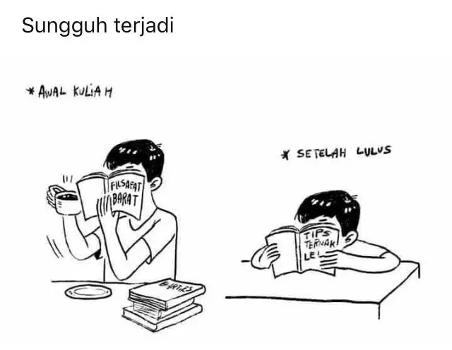 10 Meme 'awal kuliah vs setelah lulus' ini lucunya nggak ketulungan