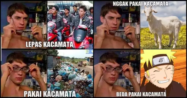 10 Meme 'beda pakai kacamata' ini nggak cuma lucu, tapi juga nyelekit