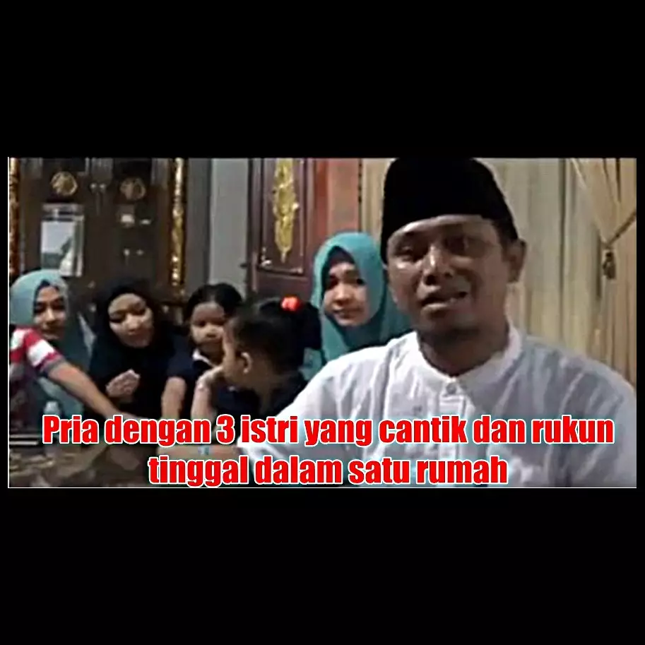 Pengakuan pria &amp; 3 istrinya yang akur dalam satu rumah ini bikin kaget