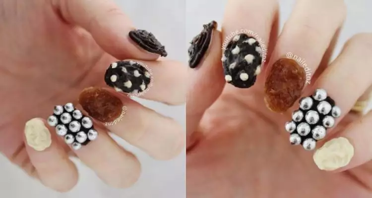 Kreatif, wanita ini ciptakan nail art dari cokelat
