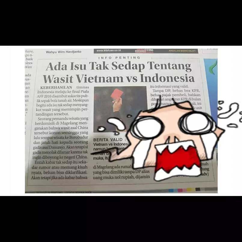 Bawa nama wasit Piala AFF, iklan di koran ini tuai kontroversi