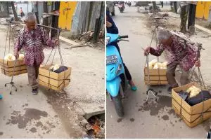 Kisah kakek asal Garut jualan sambil pakai tongkat ini bikin mewek
