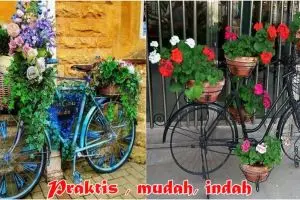 8 Taman bunga dari sepeda ini keren banget, bisa dicoba nih