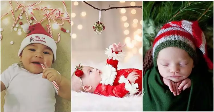 21 Potret bayi menyambut Natal untuk kali pertama, imut dan lucu abis