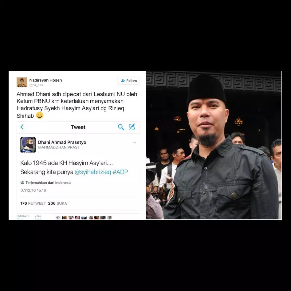 Kicauan Ahmad Dhani buatnya dikeluarkan dari Lesbumi NU