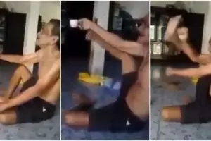Video aksi kocak kakek saat nonton pertandingan bola, suporter mana ya