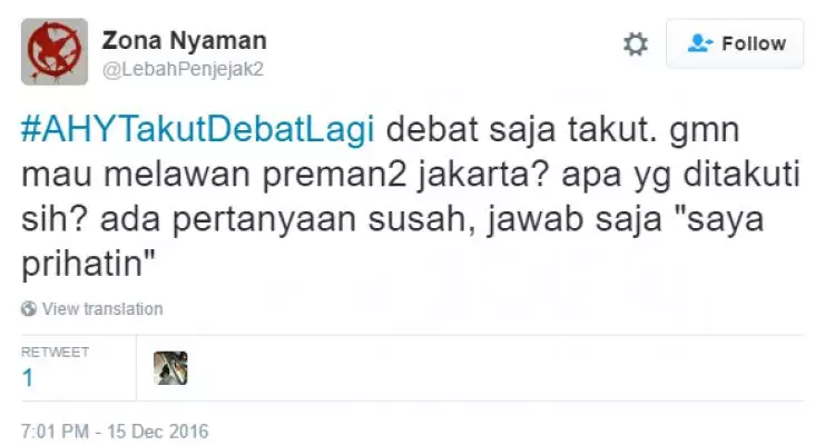 10 Cuitan kocak sindir Agus Yudhoyono tak hadir debat Cagub DKI