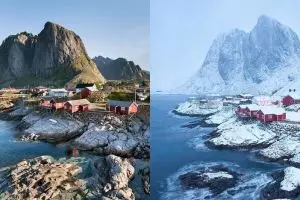 20 Foto super keren sebelum & sesudah musim salju ini bikin terpesona