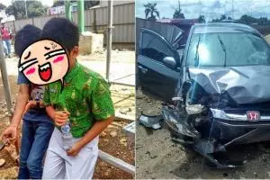 Tingkah bocah SMP kemudikan mobil berujung kecelakaan ini bikin miris
