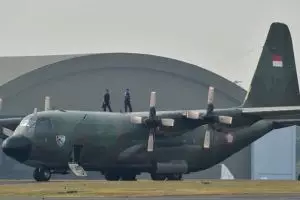 Pesawat Hercules TNI AU jatuh di Wamena