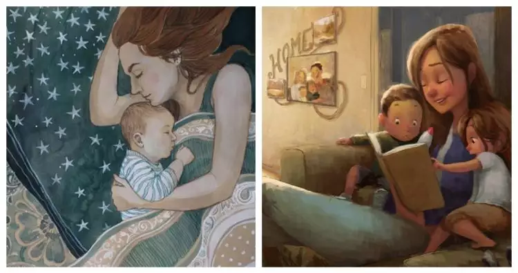 10 Ilustrasi pengorbanan ibu ke anak, bikin kangen dipeluk bunda deh