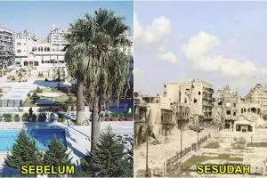 15 Foto kondisi kota Aleppo sebelum dan sesudah perang, bikin terenyuh