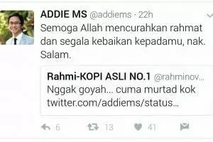 12 Kicauan Addie MS soal polemik penodaan agama ini jadi viral