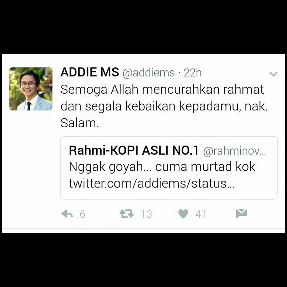 12 Kicauan Addie MS soal polemik penodaan agama ini jadi viral