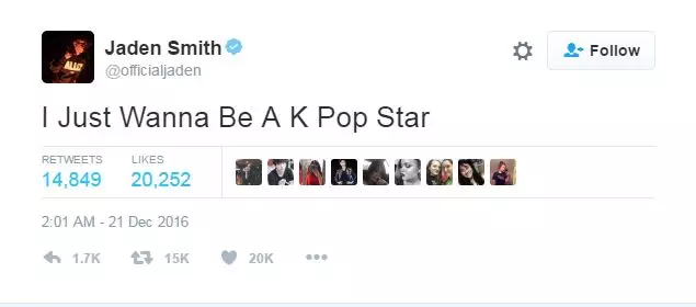 Terinspirasi G-Dragon, Jaden Smith ngaku pengen jadi K-Pop Star