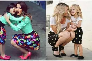20 Foto cantiknya anak dan ibu kembaran outfit, dua-duanya bikin gemes