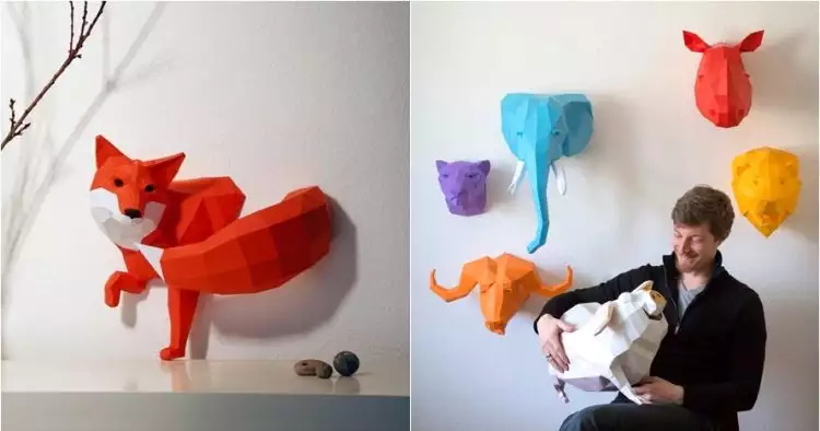 10 Karya patung binatang ini ternyata terbuat dari kertas, keren abis