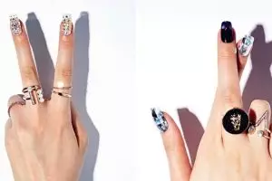 Nail art seperti berlapis berlian ini lagi hits banget di Korea 