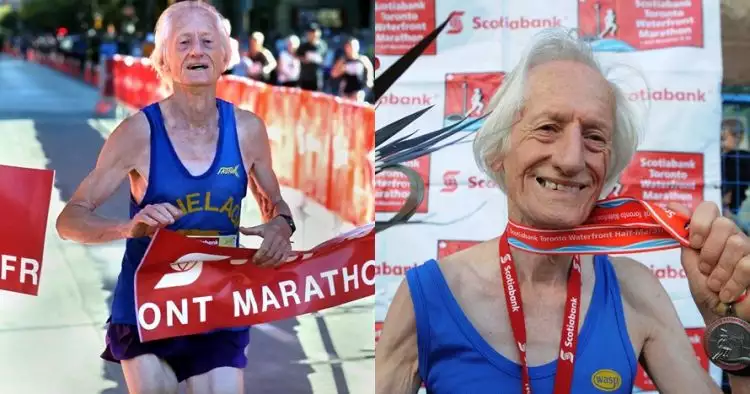 Pelari usia 85 tahun ini pecahkan rekor baru lari maraton, inspiratif