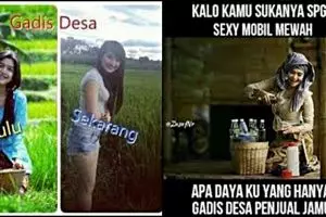 10 Meme gadis desa ini bikin kamu pengen buru-buru nikah
