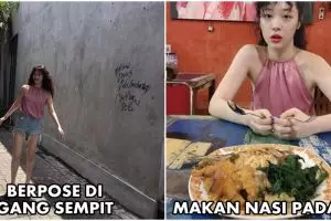 Begini gaya Choi Sulli, artis Korea saat liburan ke Bali